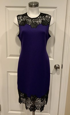 dark purple and black dress