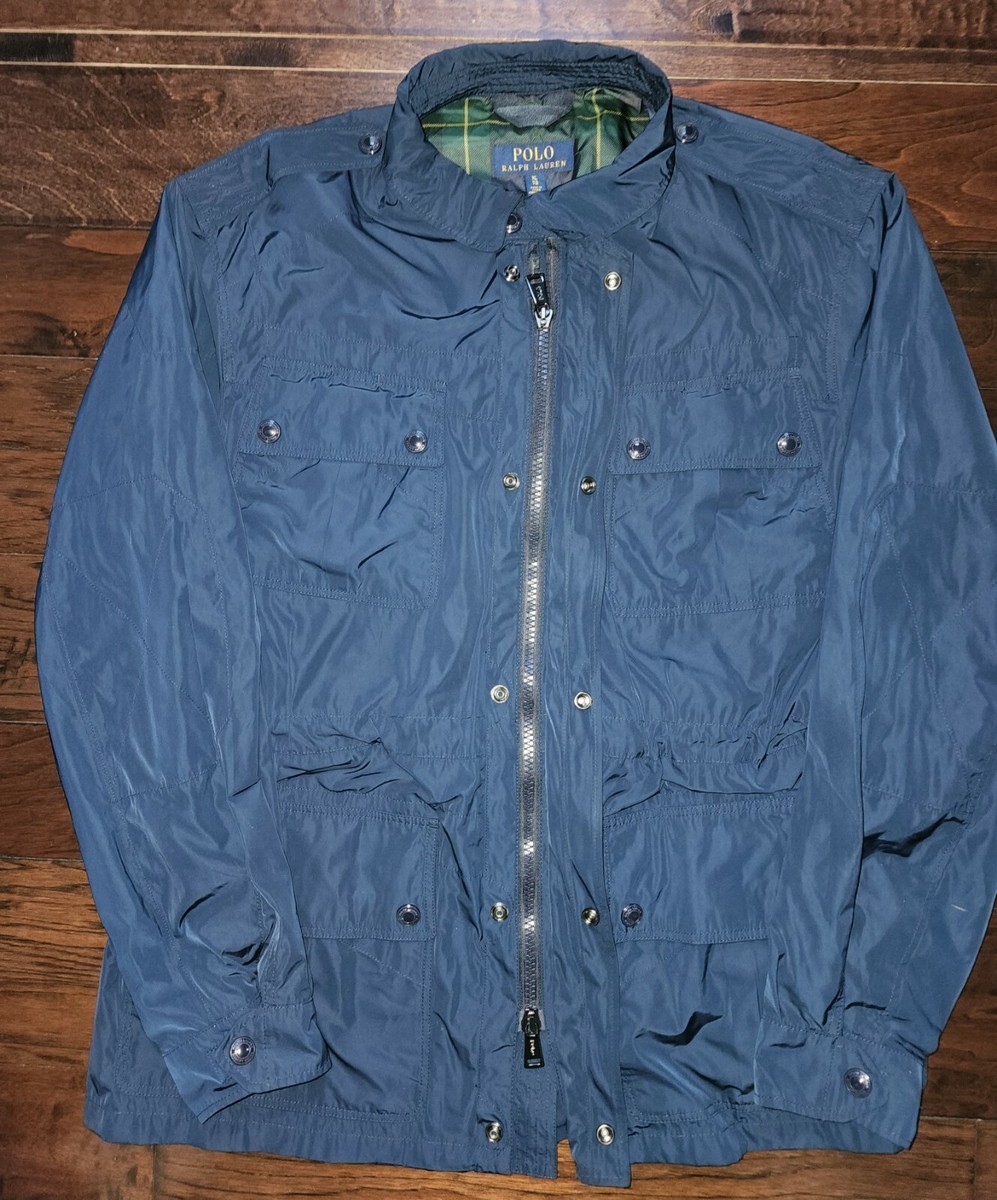 POLO RALPH LAUREN / パラトルーパージャケット/S/ポリエステル/NVY/無地 NWOT Polo Ralph Lauren Men's Navy Blue Paratroop Plaid Lined M65