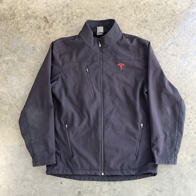 Tesla Motors Softshell Corporate Full Zip Jacket Elon Musk Black