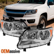 For 2015-2022 Chevy Colorado Halogen Type Headlights Chrome Pair Leftright For 2015-2022 Chevy Colorado Halogen Type Headlights Chrome Pair Leftright