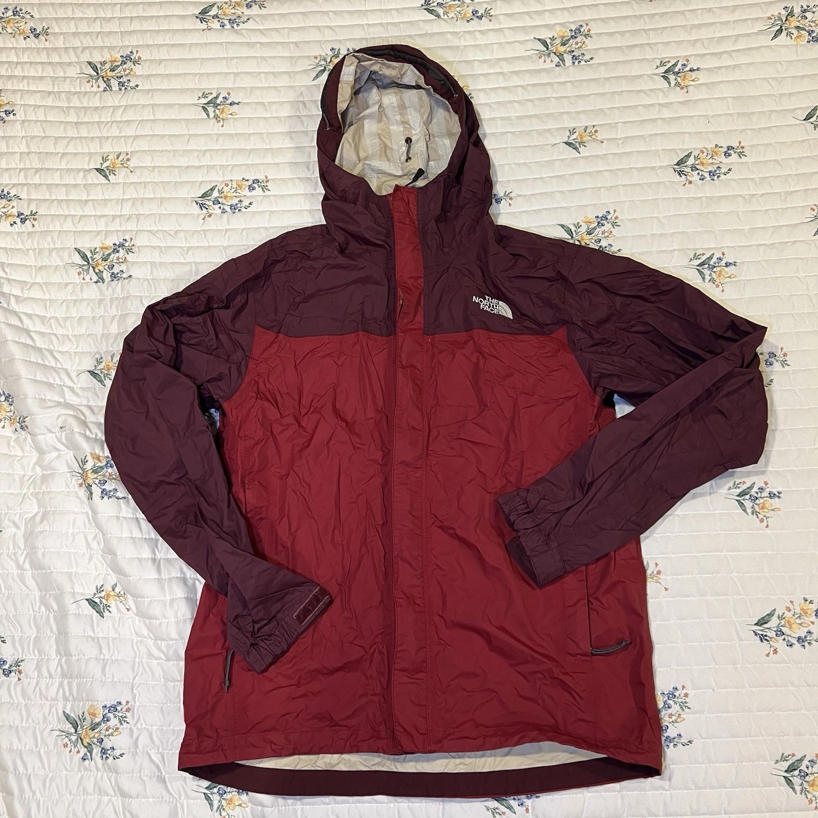 The North Face Women Sz Small HyVent snow Ski Shell Zip Jacket Hooded Waterproof