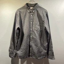 Flint and Tinder Jackson Flannel Mens Large Gray Classic Fit Button Shirt