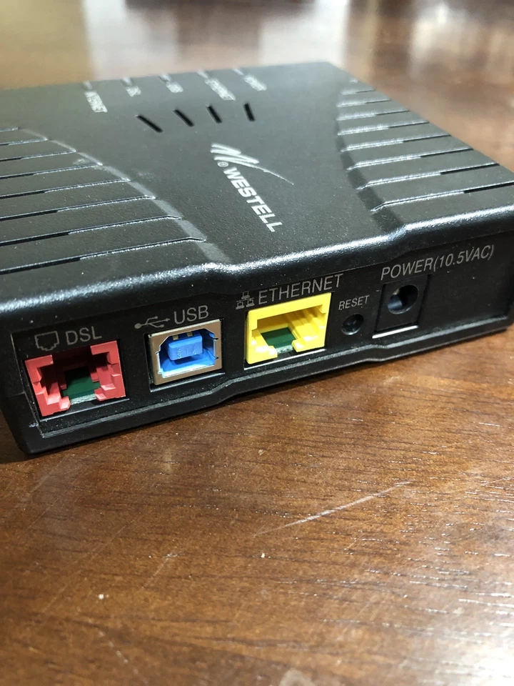 WESTELL 6100 Series ADSL Modem Router Combo ADSL& ADSL2+ Ethernet USB- DSL - Image 4 of 4