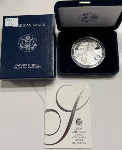 2005 W 1 oz PROOF .999 Silver American Eagle w/OGP & COA