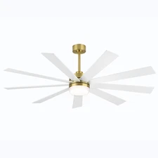 64" Ceiling Fan with Light, 6-Speed Remote Control, Reversible DC Motor, Mode...