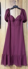 Azazie Sweet Heart Neckline Party  Bridesmaid MIDI Dress Size A10 Valentines