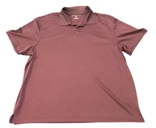 Saddlebred Men's Polo Collared Short Sleeve Shirt XL Burgundy