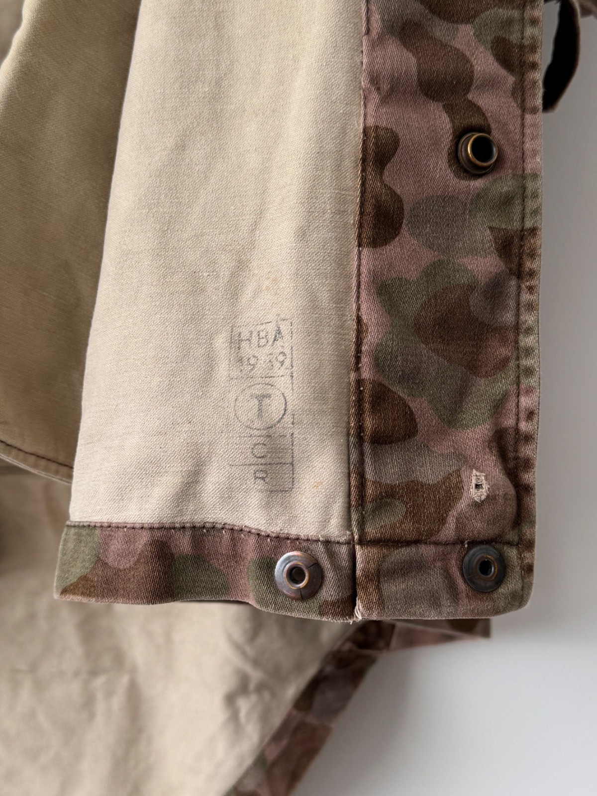 50s Vintage Military 1959 Dated Austrian Army ‘KAZ58’ Pea Dot Camo Parka Jacket