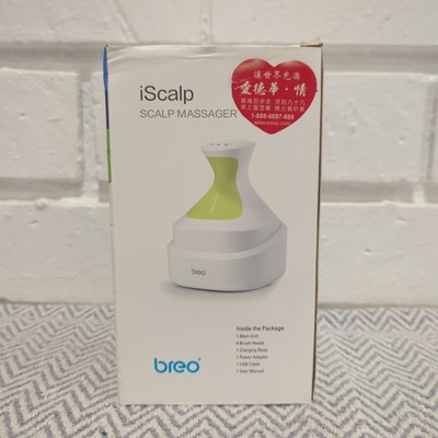 Breo iScalp Rechargeable Scalp & Body Massager - White & Yellow