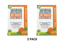 2 PACK TheraBreath Dry Mouth Mandarin Mint Lozenges, 100 count, 165 g