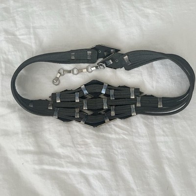 Vintage Jose Cotel Ornate Belt Leather & Metalwork Designer  display picture 3