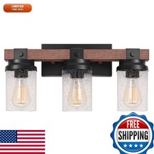 ZSMIHDOH 3-Light Farmhouse Vanity Light Bathroom Fixture Over Mirror