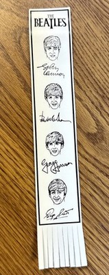 The Beatles John Paul George Ringo Fringed Bottom Leather Bookmark