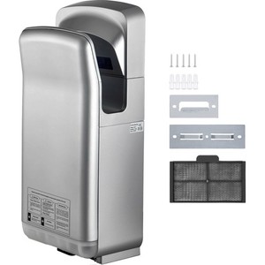 Uimoso Sèche-Mains Automatique à Air Pulsé 2000W ABS Grande Vitesse HEPA Argent