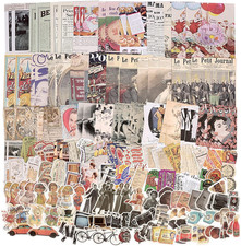 200Pcs Vintage Junk Journal Supplies,Scrapbook Supplies Scrapbooking Paper and S