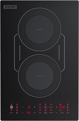 #ad Double Dual Induction Cooktop 2 Burner Shatter Proof Flat Glass Top Bridge Syn $275.09