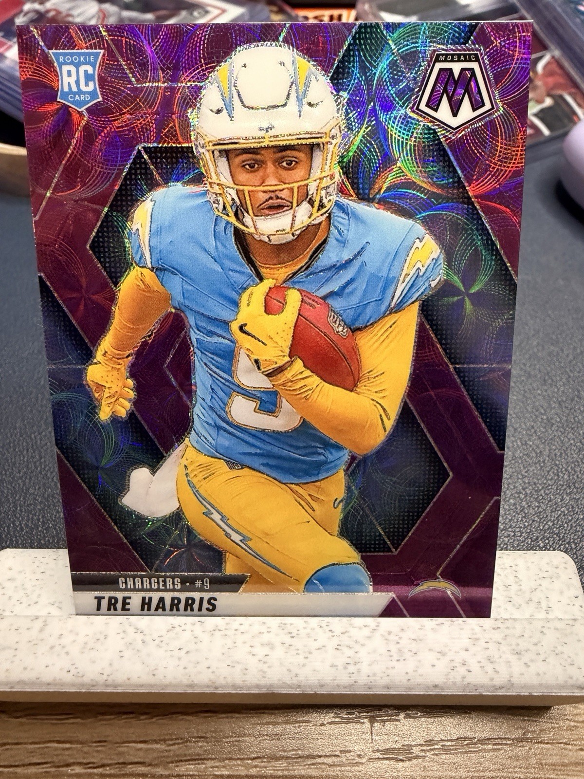 2025 Panini Mosaic RC Tre Harris #326 Purple Scope Chargers