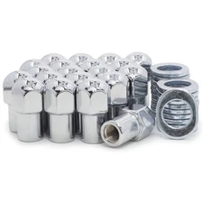 20 Lug Nuts 12x1.5 Chrome Dome Top Mag .75 Shank Keystone Center Washers