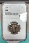 1927-S Standing Lib. Quarter - VG8 - NGC - Tougher Date - Full Date