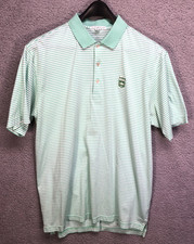 Peter Millar Golf Shirt Mens Large Polo Short Sleeve Light Green Activewear Logo