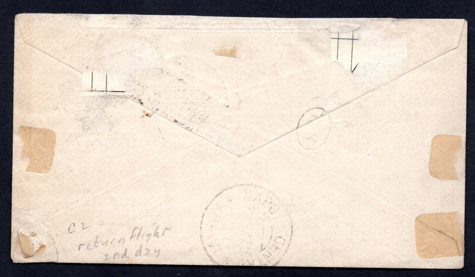 ITALY 1917 EARLY IDROPLANE SECOND DAY RETURN FLIGHT NAPOLI-PALERNO-NAPOLI - Image 2 of 2