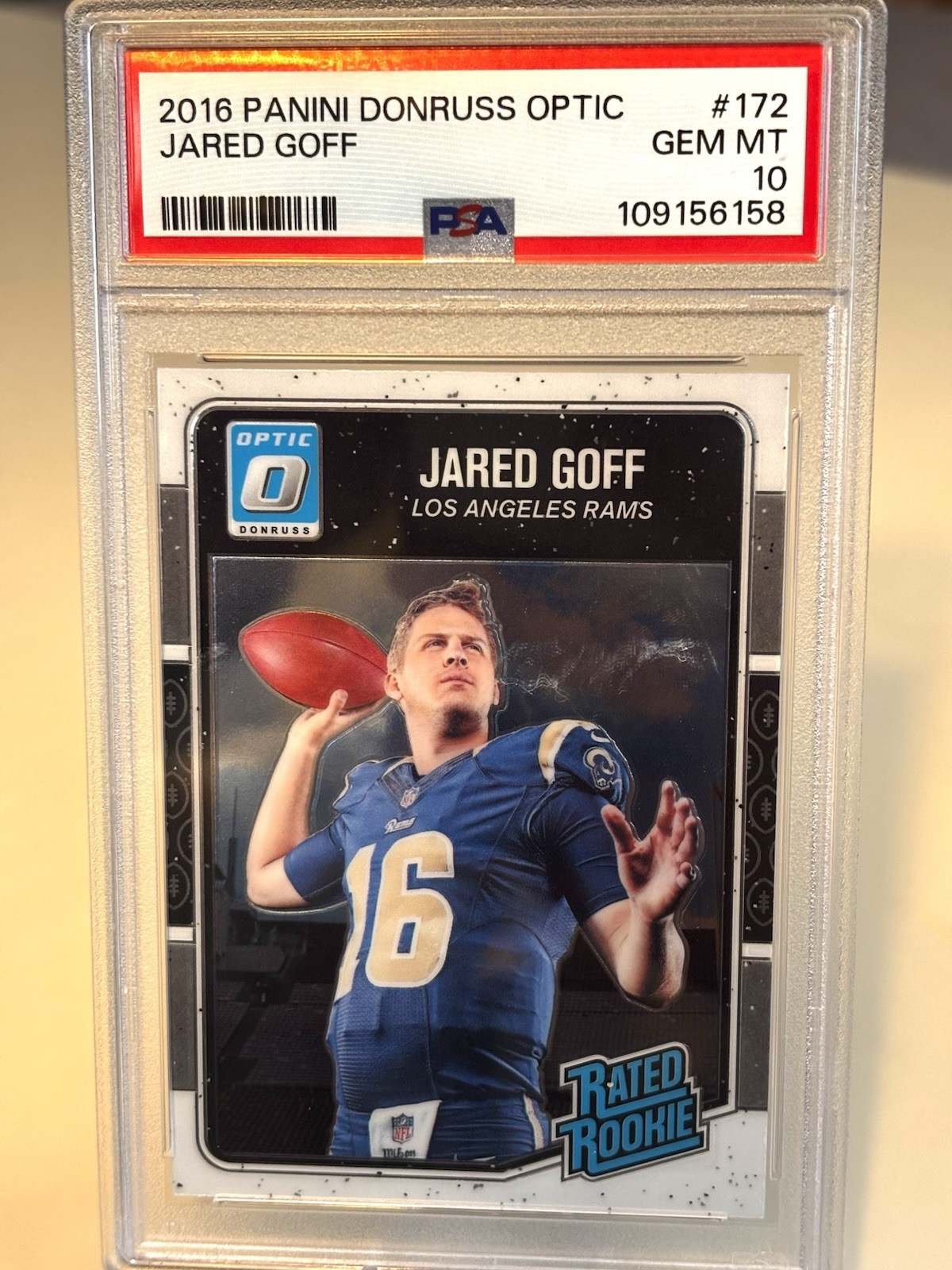 2016 Donruss Optic - Rated Rookie Jared Goff #172 (RC) PSA 10
