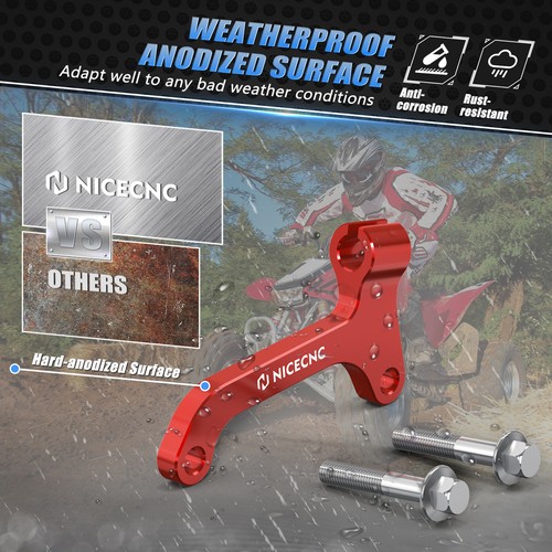For Honda Sportrax 450 TRX450R Clutch Cable Receiver Bracket #22838-HP1-670 Red - Picture 4 of 10