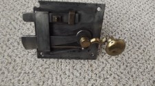Antique  metal and Brass Door lock  MECHANISM  water closet Bathroom Vintage