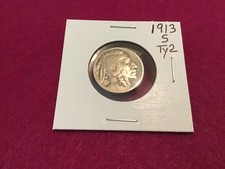 1913 S Type 2 Nickel Indian Head Buffalo PCGS Genuine.