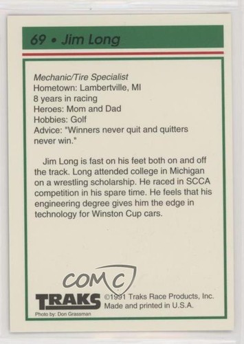 1992 Traks Team Sets Jim Long #69 | eBay
