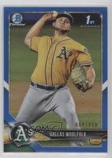 2018 Bowman Draft Chrome Blue Refractor 64/150 Dallas Woolfolk #BDC-127 4fv