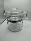 Vintage Pyrex Flameware 6 Cup Glass Coffee Pot Percolator 7756