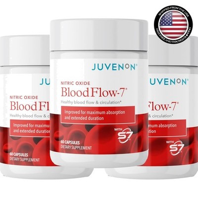 BloodFlow-7 Nitric Oxide Supplements - Natural Booster for Energy & Circulation