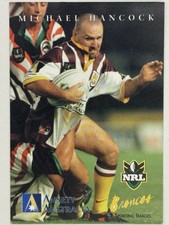 1998 Brisbane Broncos Michael Hancock Ansett Airlines NRL Rugby Action Card
