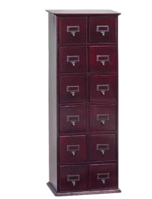 Leslie Dame CD-228W Library Design Multi Media Storage Cabinet CHERRY New!