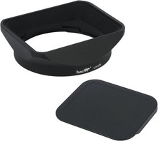Haoge Bayonet Square Metal Lens Hood with Cap for Fujifilm Fuji Fujinon XF 23...