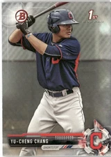 2017 Bowman Prospects 1st Baseball Card Yu-Cheng Chang Cleveland Indians #BP79