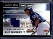 2002 Fleer Genuine Alex Rodriguez Leaders Game Jersey Yankees Rangers