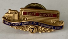 Prendedor de premio vintage de 7 años Employers’ Group of Insurance Co S Safe Driver