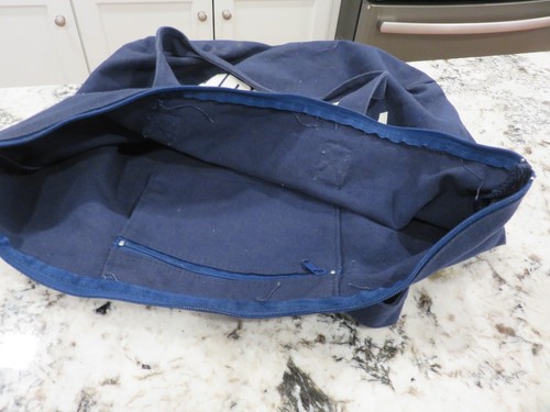 Borsa tote vintage Penn State Nittany Lions logo mascotte 20" x 14" tela con cerniera - Foto 5 di 9