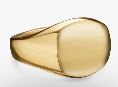 David Yurman STREAMLINE PINKY RING 18K Yellow Gold, 14mm- $5500