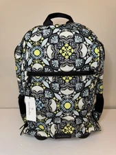 Vera Bradley 2in1 Rolling Backpack Wheels, Plaza Medallion, Carry-On Bag - New