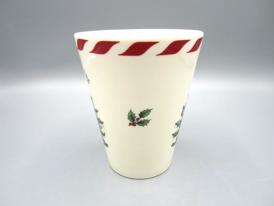 Taza de té de café Spode Christmas Tree, blanco acebo, rojo, verde 14 oz (C5) Foto 2 de 4