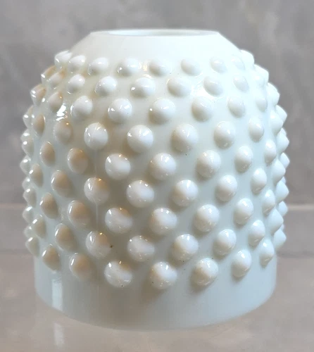 Vtg Fenton White Milk Glass Hobnail Fairy Lamp TOP ONLY  for 3 Piece Large