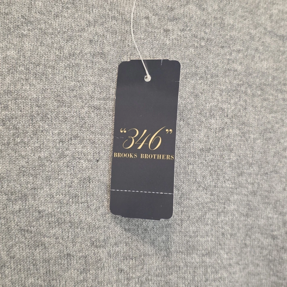 Nuevo con etiquetas Suéter Brooks Brothers 346 Gris Cuello Redondo Niños Mediano Algodón Cachemira Foto 2 de 4