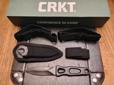 CRKT Sting Fixed Blade Knife 3.25" Powder Coated Blade Multi Position Sheath NIB