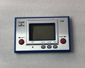 Nintendo Game & Watch Silver Fire RC-04 Wide Screen 1980 with Box Tested