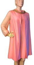 VTG 60's Jackie O CHIC - Pretty PINK with Rhinestone Dress Coat