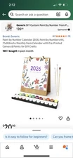 Paint by Number Calendar 2026, Paint by Numbers Kit, 7.1x8.8inchs Monthly