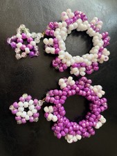 Set Of 2 Kandi Cuff Bracelets for EDM, EDC, Plur Festival Pride Rave